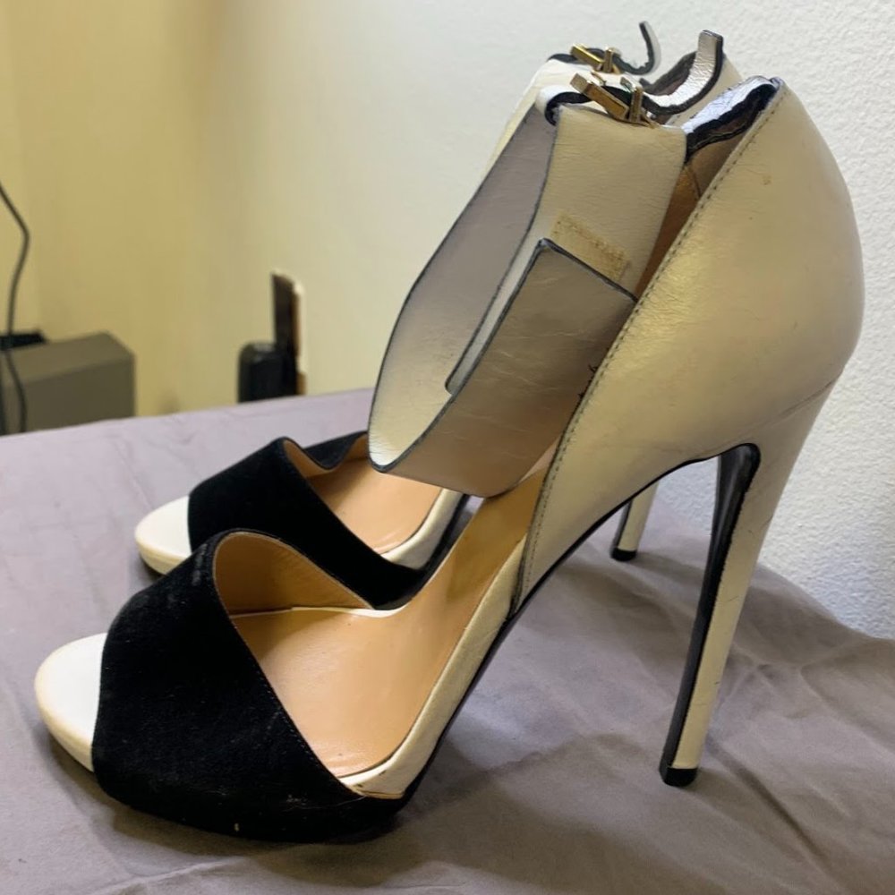 Emporio Armani High Heels Black and White Size: 38